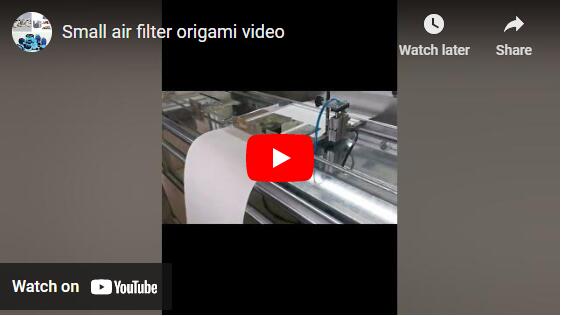 Vídeo de origami de filtro de ar pequeno