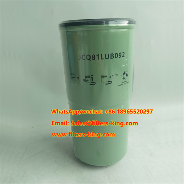 Filtro de óleo JCQ81LUB092 para peça sobressalente de compressores de ar Sullair